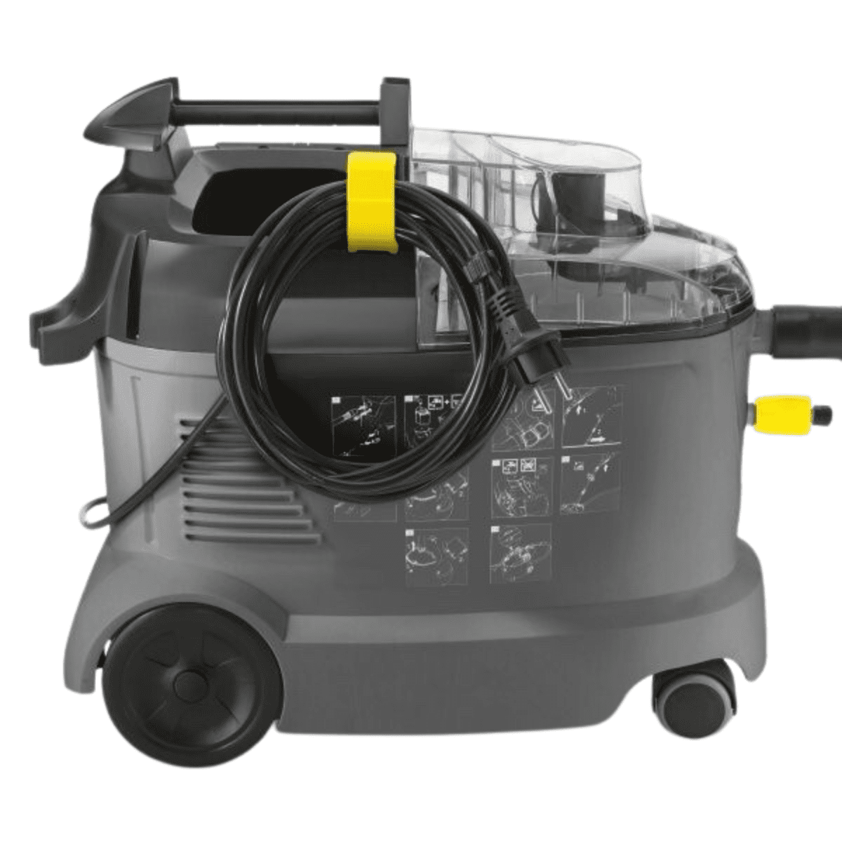 Kärcher - Lava-aspiradora PUZZI 8/1 es un potente equipo de limpieza y  aspiración combinadas en la linea profesional. Este equipo puede utilizarse  de forma específica para la limpieza de muebles, tapicerías o
